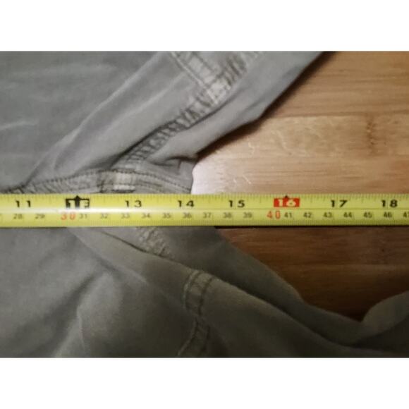 American Eagle Pants Mens L Khaki Flex Relaxed Cargo Skater Wide Leg Y2K Stretch - Picture 5 of 9